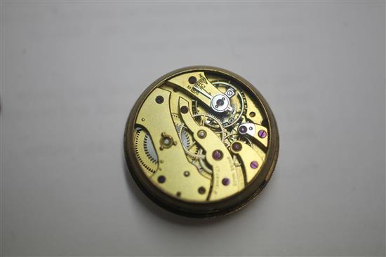 A 9ct gold WWI trench wristwatch, with enamelled dial and 17-jewel Swiss movement, Francois Borgel (screw case patented 1891),